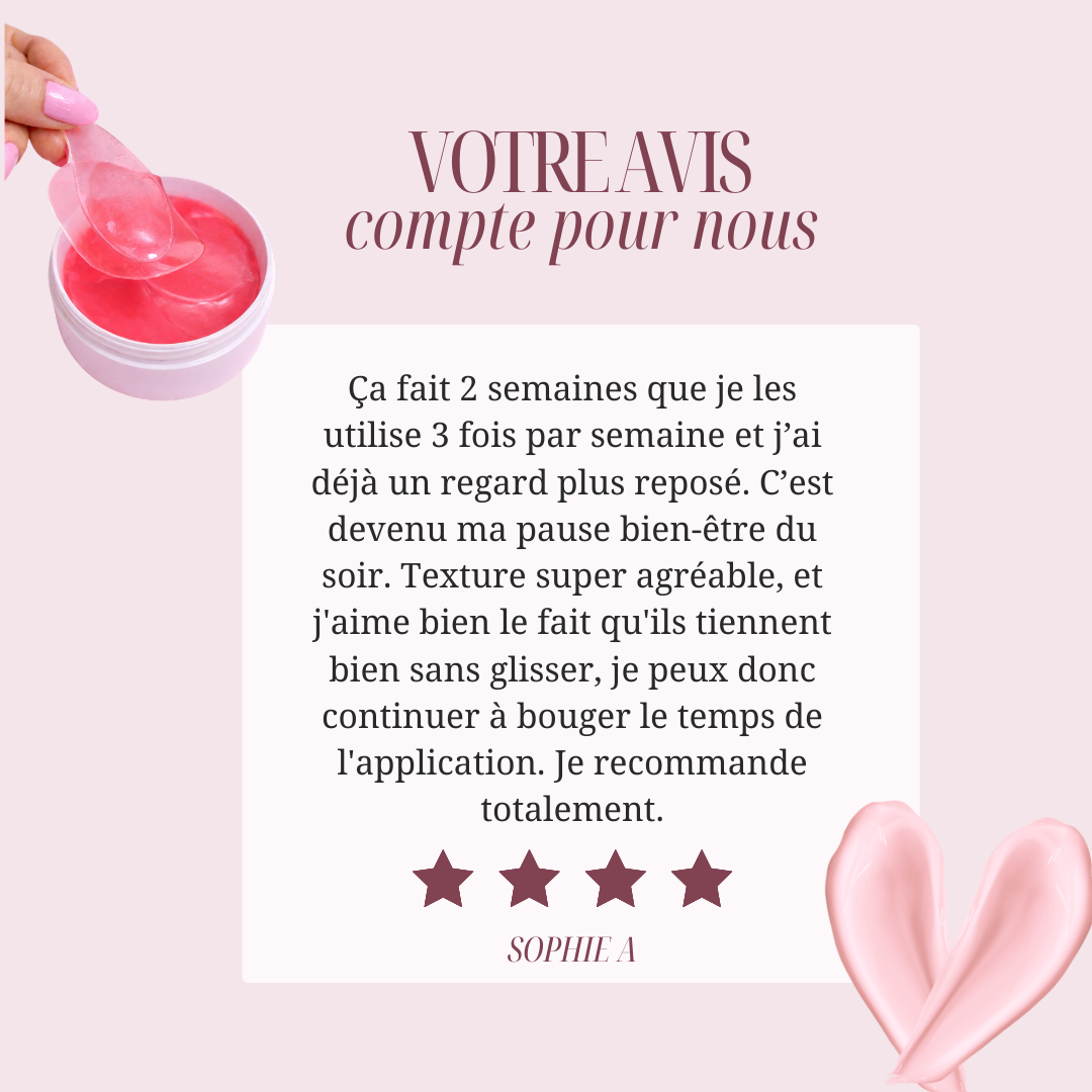 Patchs hydrogel anti-cernes au collagène